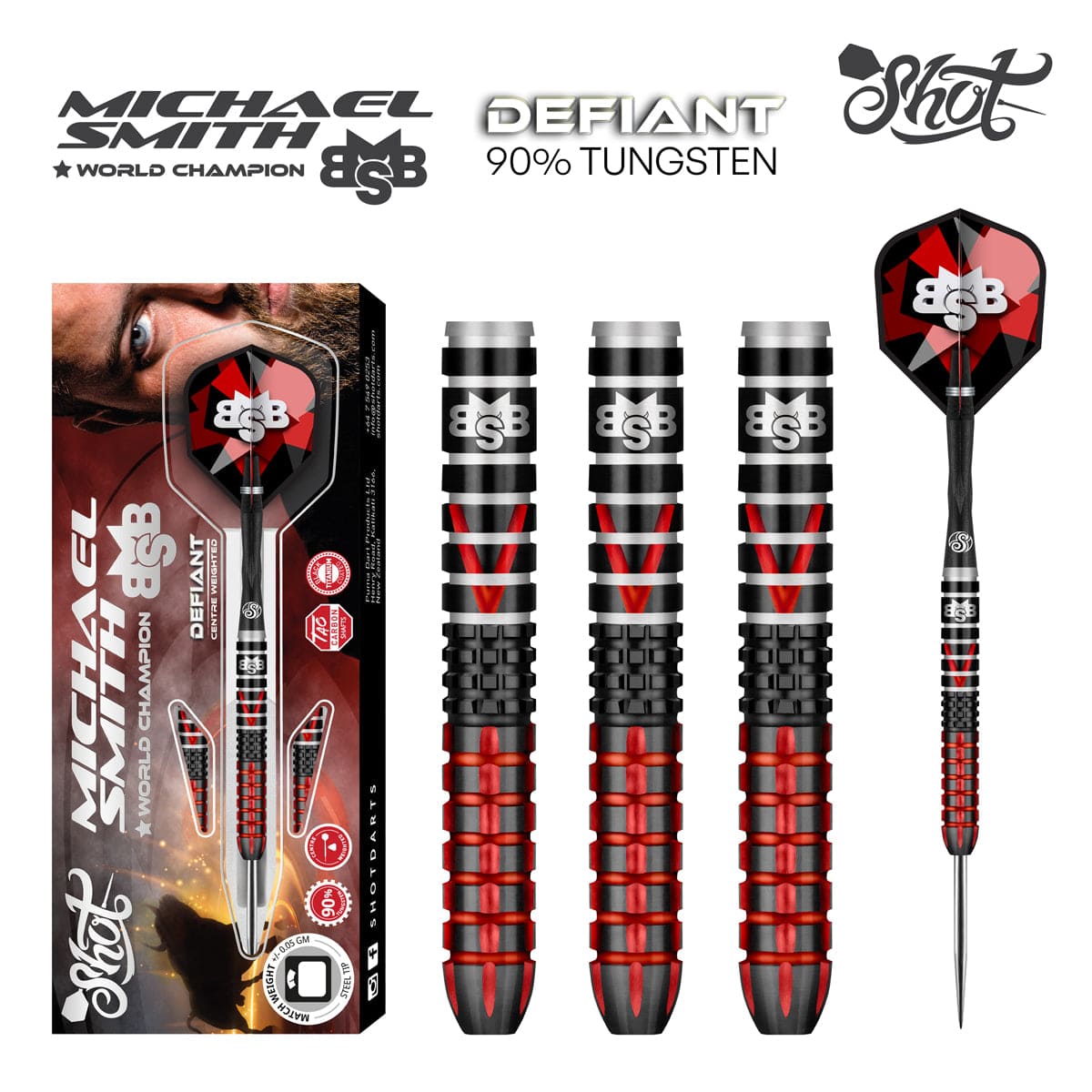 Michael Smith Defiant - 90% - Steel Tip