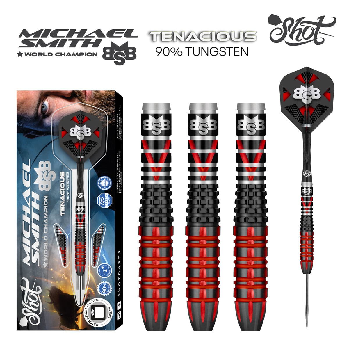 Michael Smith Tenacious - 90% - Steel Tip