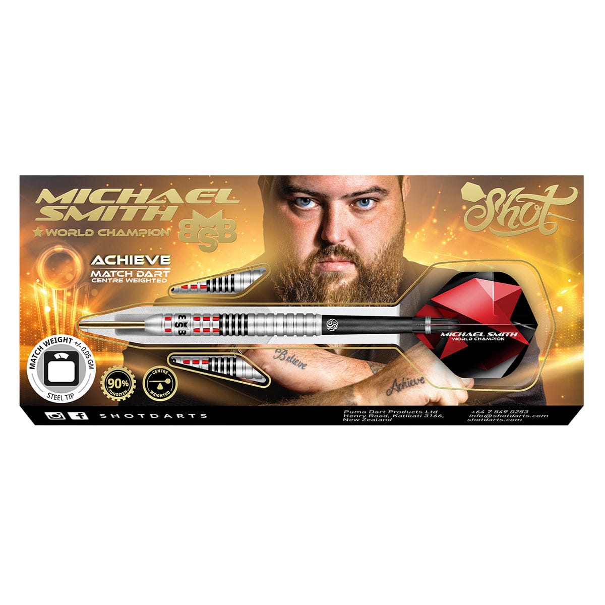 Michael Smith Achieve - 90% - Steel Tip