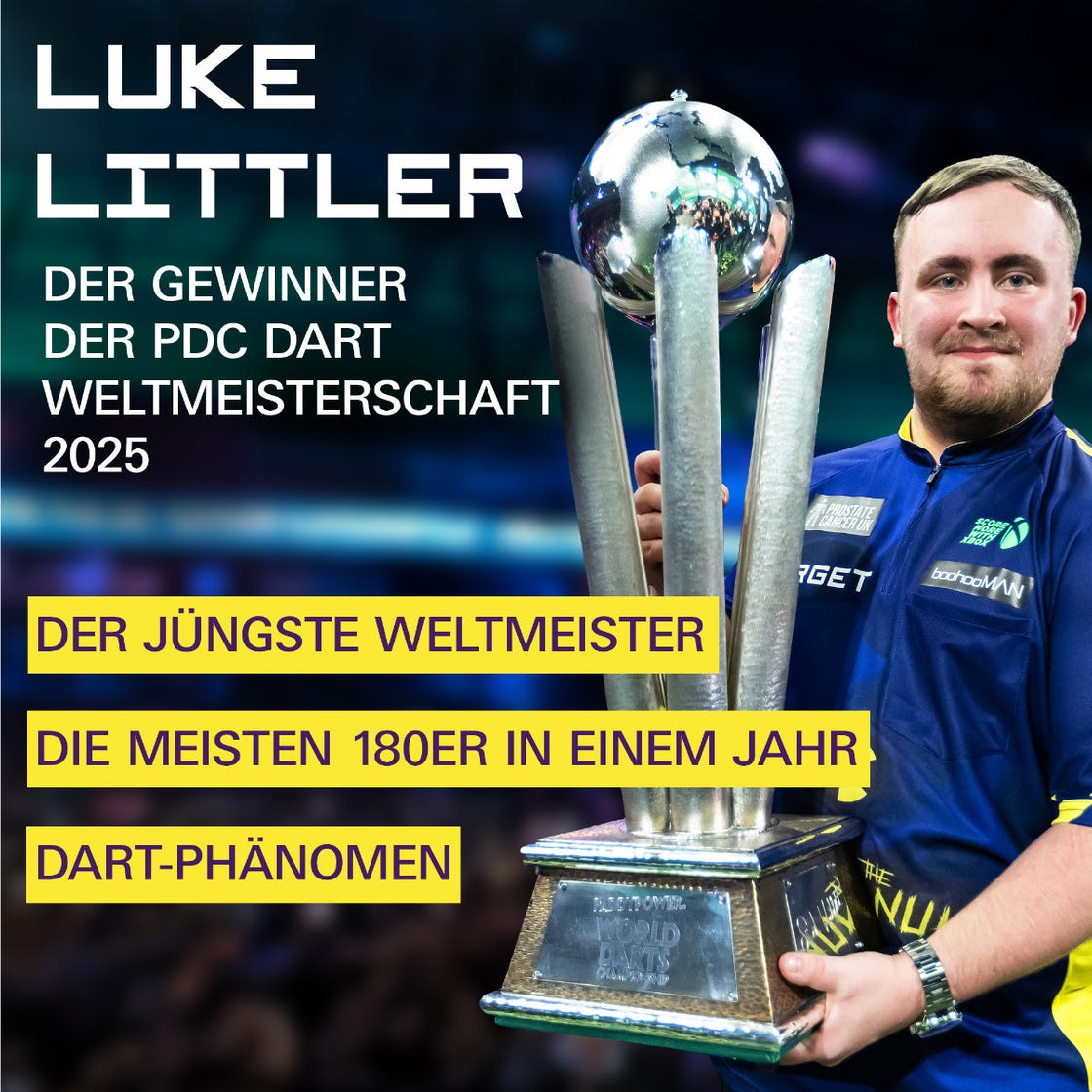 Luke Littler G1 SP - World Champion - 90% - Steel Tip